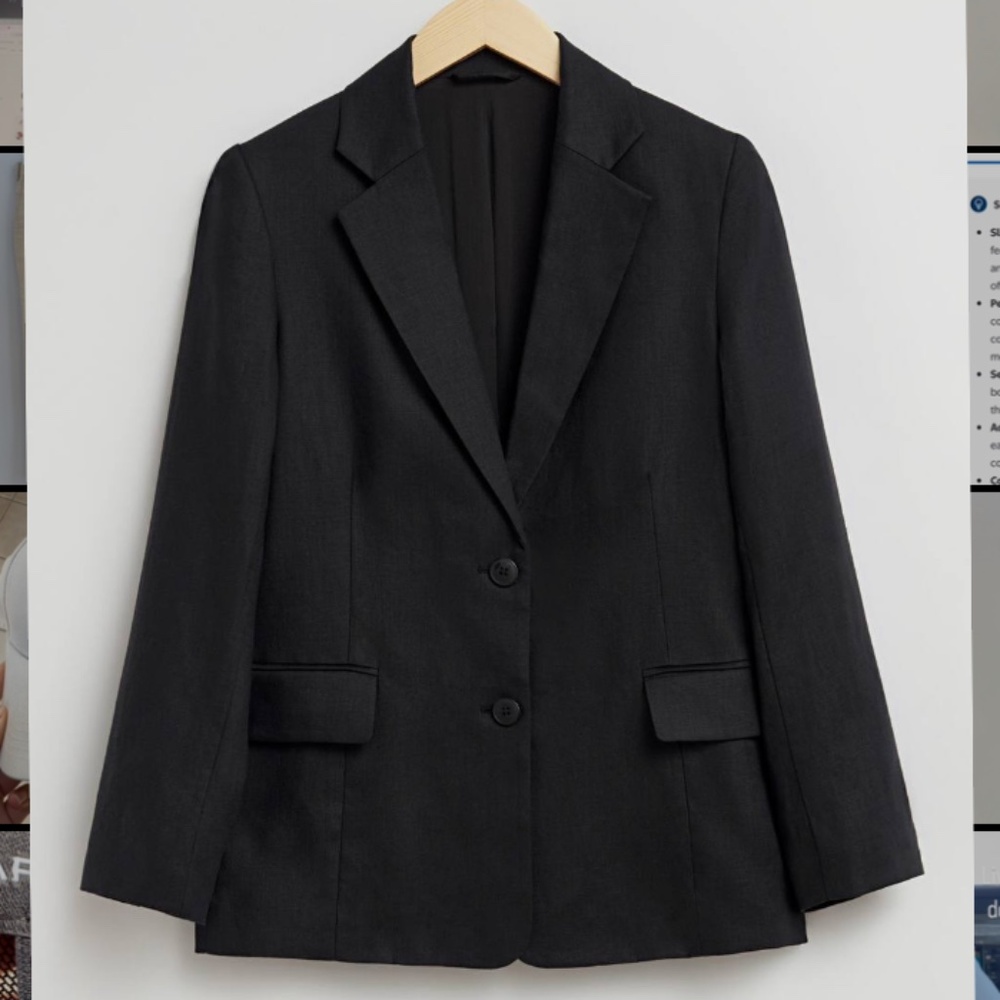 & Other Stories Black Blazer in Size 34